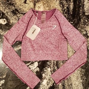 GymShark 🦈 vital long sleeve crop top NWT